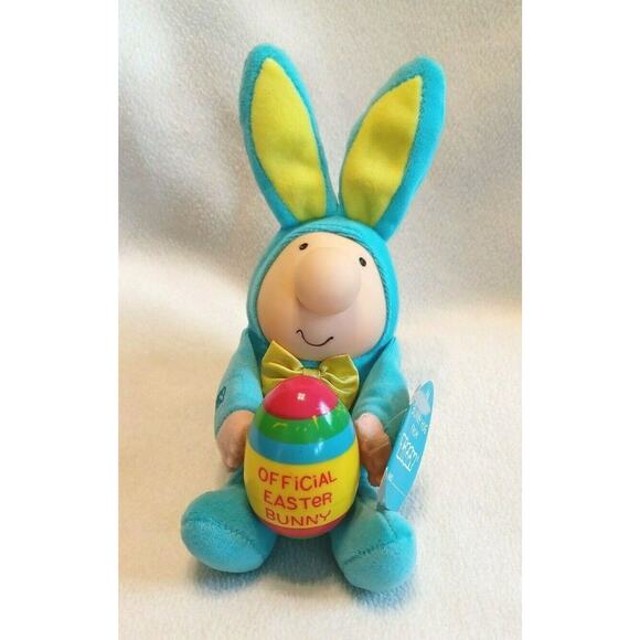 1988 American Greetings Easter Bunny Ziggy plush with RARE Easter egg & tag - Picture 1 of 12